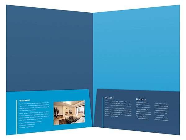 Eco Real Estate Pocket Folder & Brochure Template (Inside View)