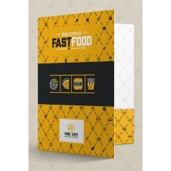 Fast Food Corporate Presentation Folder (Front Open View)