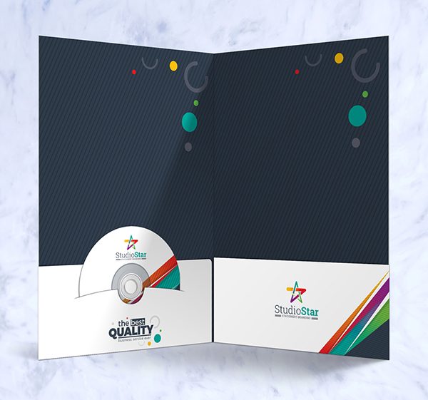 StudioStar Creative Presentation Folder (Inside View)