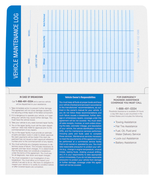 Legacy Warranty Company Document Folder (Top Open View)