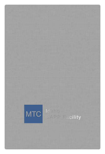 Management & Training Corporation Certificate Folder (Flat Top View)