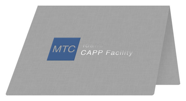 Management & Training Corporation Certificate Folder (Front Open View)