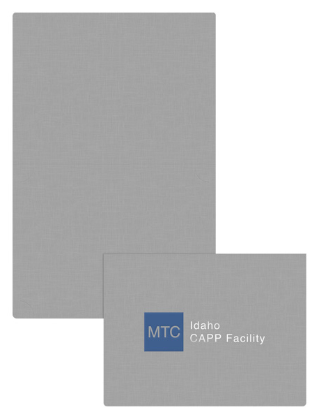 Management & Training Corporation Certificate Folder (Front and Inside View)