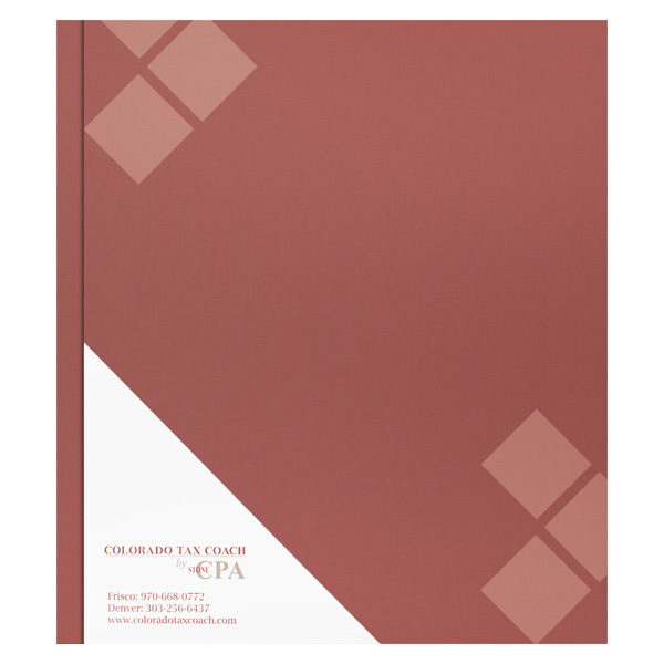 Colorado Tax Coach Presentation Folder (Back View)