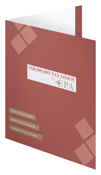 Colorado Tax Coach Presentation Folder (Front Open View)