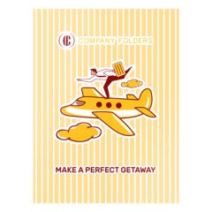 Perfect Getaway Travel Folder Template (Front Cover View)