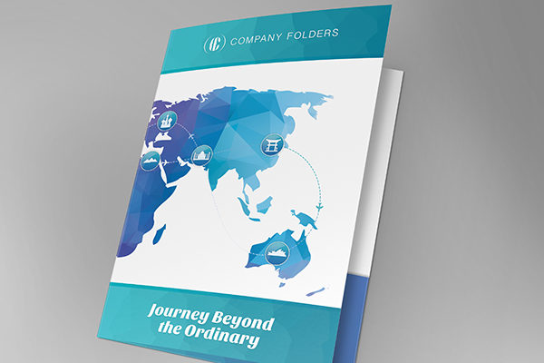 Journey Beyond the Ordinary Travel Folder Template (Front Open View)