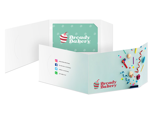 24 Logo Trifold Gift Card Holders