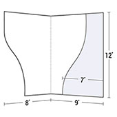 Serpentine Cut Right Pocket Presentation Folder