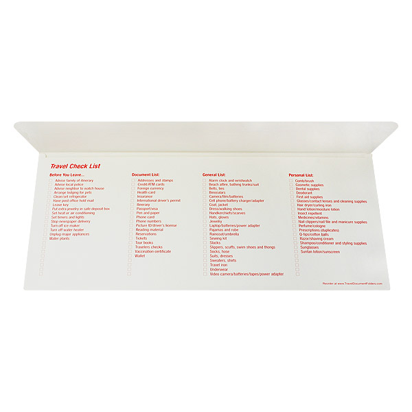 Custom Printed Travel Document Folder
