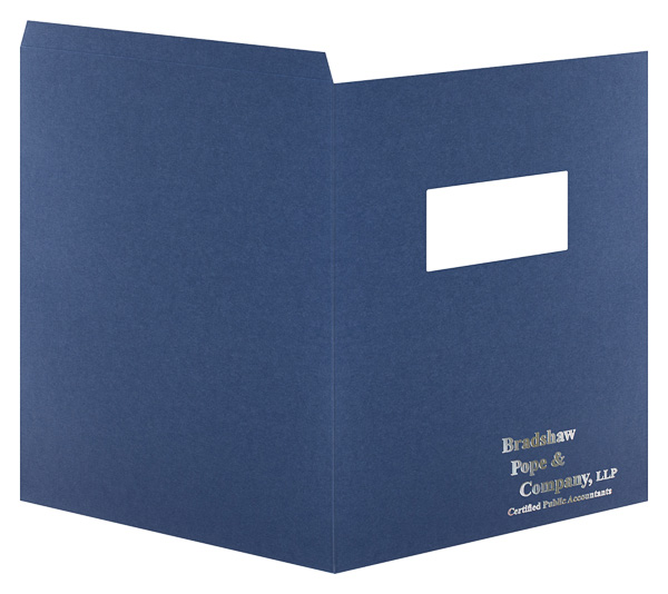 Custom Printed Fold Down Tab Left Pocket Presentation Folder