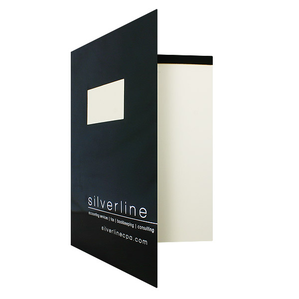 Custom Printed Fold Down Tab Left Pocket Presentation Folder