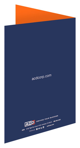 Custom Printed Square Corners Two Pocket Presentation Folder
