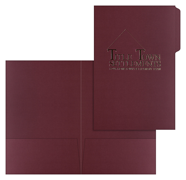 Custom Printed Legal Size 2 Pocket Side File Tab Folder