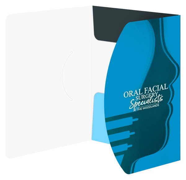Center Pocket Tri-Panel Folder with Closure Notch | Custom Printed