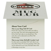 Gritty McDuff’s Mug Club (Front Open View)