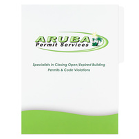 Promotional Pocket File Folders for Aruba Permit Services
