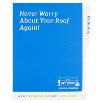Pocket File Folders Printed for Fix My Roof, LLC
