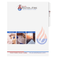 Pocket File Folders Design for Nevada Water & Fire Restoration
