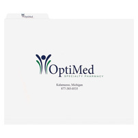 Branded Standard File Folders for OptiMed Specialty Pharmacy
