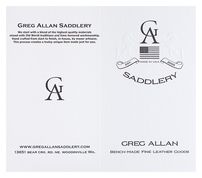 Greg Allan Saddlery (Back Flat View)