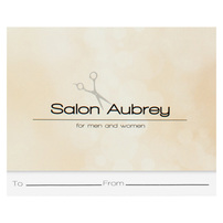 Gift Card Holders Printed for Salon Aubrey