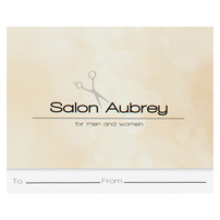 Promotional Card Folders for Salon Aubrey