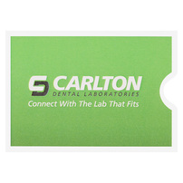Promotional Card Sleeves for Carlton Dental Labs