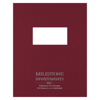 Personalized Letter Size Report Covers for Milestone Investments