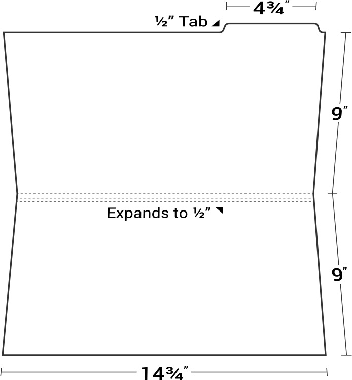 Customized File Folder with Top Right Tab Legal Size Folders