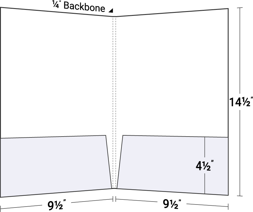1/4" Backbone Legal Size TwoPocket Folder 0.63 Each Custom Printed