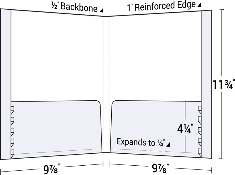 Custom Printed Reinforced 2 Expandable Pocket Folder