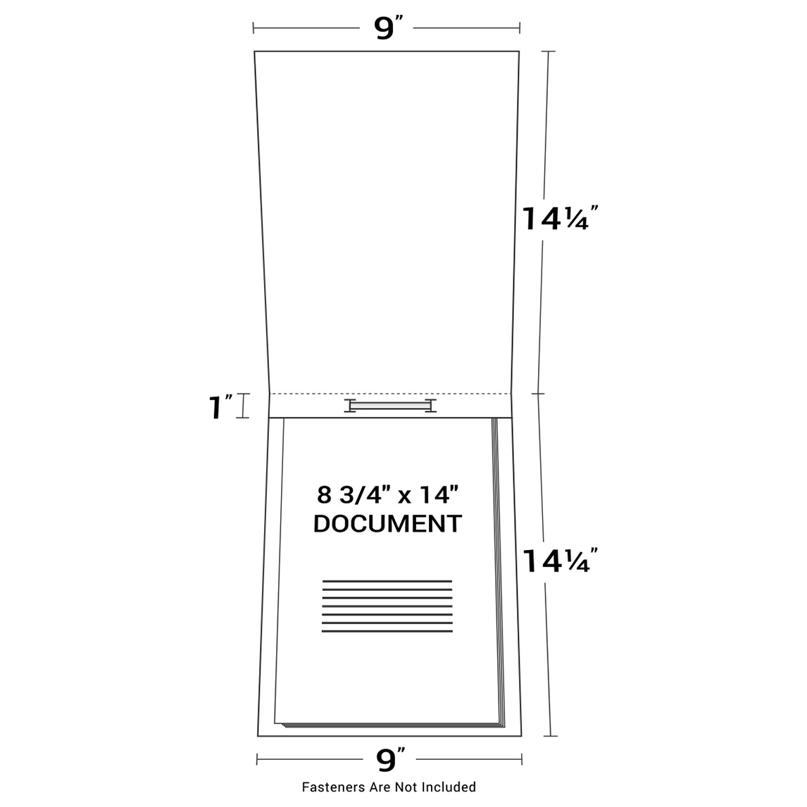 Matchbook Legal Size Prong Fastener Report Cover Custom Printed