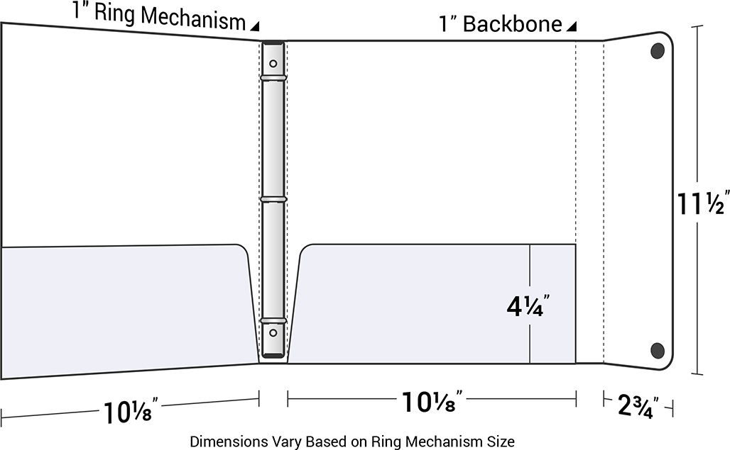 Custom Printed 2 Pocket Portfolio Flap 3 Ring Binder