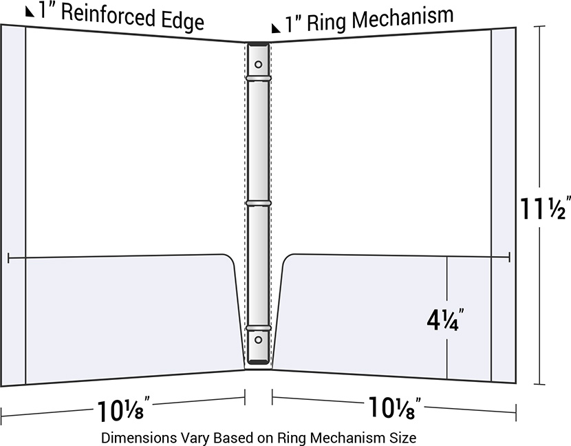 Custom Printed 2 Pocket Reinforced 3 Ring Binder