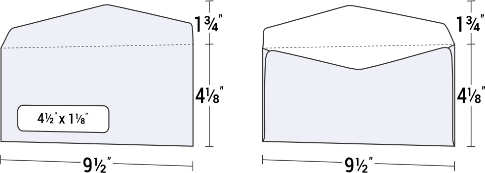 PMS Printed #10 Business Envelope (Window, Side Seam)